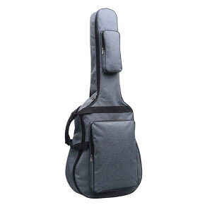 ギターバッグ 42インチ43インチのギターに適用(ジャンボタイプ対応) 12mmスポンジ入りJumbo Guitar Gig Bag ギターケース リュック型 手提げ (グレー)