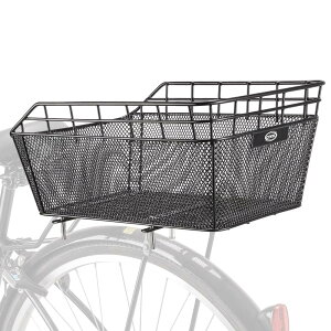 CXWXC 自転車 後ろカゴ 高耐久性 大容量 取付簡単 金属製 リアカゴ ネット・防水カバー付き (CX-HT-193)