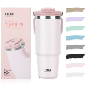 TYESO �^���u���[ �X�g���[�t�� 900ml ���� �ۗ�ۉ� ��e�� �X�e�����X�{�g�� �W�t�� ���ڂ�Ȃ� �E�H�[�^�[�{�g�� �����^�� �����t �^��f�M ��d�\�� �L�� ������ �R��Ȃ� �A�E�g�h�A ��