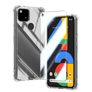 �Ή� Google Pixel 4a 5G �P�[�X �N���A �P�[�X Google Pixel4a 5G �J�o�[ TPU �ی�P�[�X �J�o�[�w�� + Google Pixel4a5G �K���X�t�B���� Google Pixel 4a5G �t�B���� ���{���Ɏq�� �t�B���� GooglePixel4a5G �����K���X 