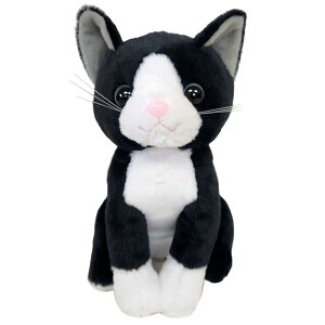 【BESTEVER】猫 ネコ ぬいぐるみ リアル 子猫 仔猫 手のリサイズ 肉球刺繍 誕生日 ギフト プレゼント【Premium Kitty】ハチワレ ホワイトソックス 白黒 ベストエバージャパン