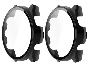 SHEAWA for Garmin�K�[�~�� Forerunner 265 �P�[�X �J�o�[ 2�Z�b�g PC+�����K���X�t�B���� 9H�d�x �݊��i ��̌^�ی�P�[�X �ی�J�o�[ �ϏՌ� �S�ʕی� �A�N�Z�T���[ (�u���b�N)