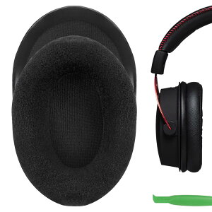 Geekria �C���[�p�b�h Comfort �݊��� �p�b�h HyperX Cloud Stinger/Flight/X/II/III/Alpha/Core/Mix �w�b�h�z���ɑΉ� �p�b�h �C���[/�C���[�J�b�v (�x���A/�u���b�N)