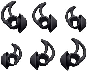 A-Pcas �C���[�`�b�v �C���[�s�[�X Bose QuietComfort Earbuds�p Bose�{�[�Y���S���C�����X�C���z���p �`�b�v �V���R���� S/M/L 3�Z�b�g Fit in the Case Black (Bosetws)