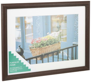 FUJICOLOR 額縁 YM-3 BR ワイド6切 木製 ブラウン 63354