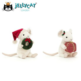 ジェリーキャット Merry Mouse Present / Wreath クリスマス ぬいぐるみ ファーストトイ ギフト JELLYCAT 【日本正規品】 赤ちゃん ベビー 誕生日プレゼント プレゼント 出産祝い ギフト 男の子 女の子 jellycat MER3P MER3W