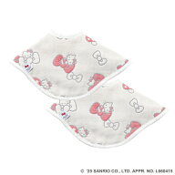 ハローキティ 6重ガーゼ ビブ(2枚セット) ディモワ 日本製 HELLO KITTY × Hoppetta 10mois スタイ よだ…