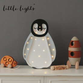 ＼P3倍!／LittleLights [リトルライト] LEDランプ Baby Penguin Lamp Light Gray Original ナイトライト テーブルライト ベッドサイドランプ 授乳ライト おやすみライト ベビーライト クリスマス 調光 タイマー設定 読書灯ギフ