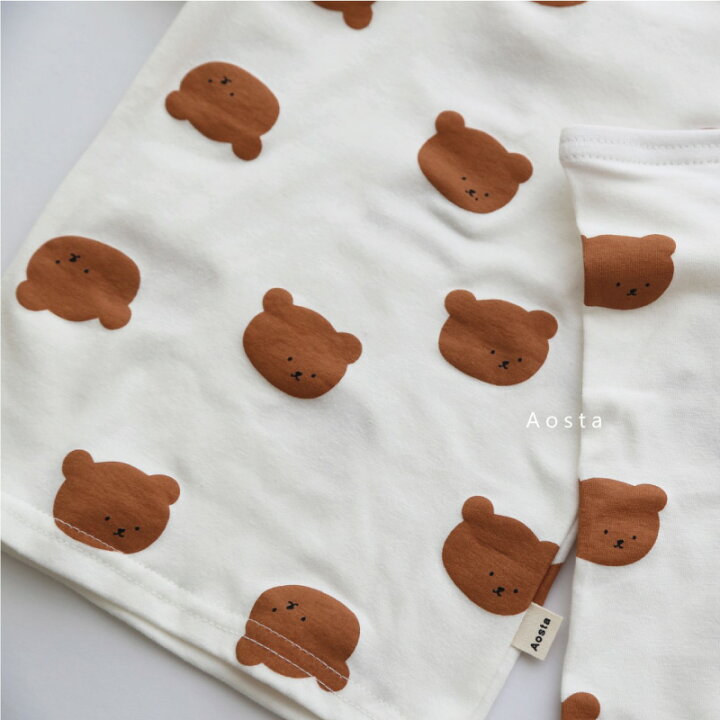 楽天市場 韓国子供服コムコムパジャマ ネコポス可 韓国 こども服 赤ちゃん ベビー 女の子 男の子 パジャマ クマさん アニマル 熊 2点セット 上下セット トップス ボトム 部屋着 お昼寝パジャマ 半袖 半ズボン ベビー キッズ Cheermomチアマム