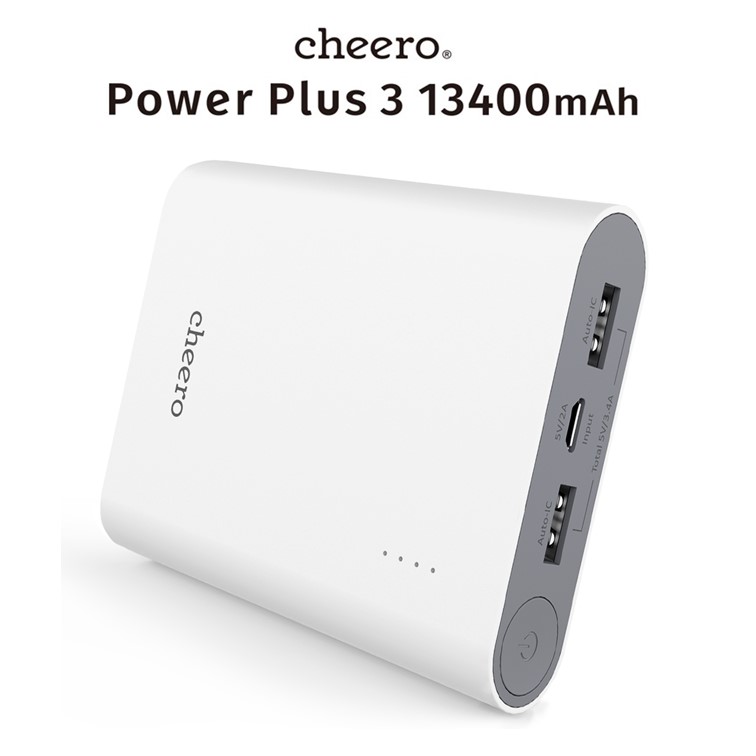 大容量 チーロ モバイルバッテリー cheero Power Plus 3 セール特価 13400mAh 各種 2ポート 商い Android iPhone 対応 iPad 電気用品安全法 急速充電 PSEマーク付