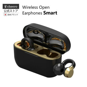 ���C�����X�C���z�� �C���[�J�t ���|�� Bluetooth 5.3 �u���[�g�D�[�X �ʘb �}�C�N �h�� iPhone Android �J���^ �I�[�v���C���z�� ���y�� ������ �`�[�� cheero Wireless Open Earphones Smart �u���b�N × �S�[��
