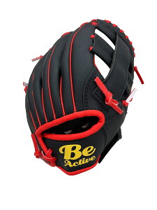 【右投げ用・左投げ用より選べます!!】子供用グローブ こども用グローブ キッズグローブ ブラック×レッドカラー 9インチ 野球 野球用グローブ スポーツ スポーツキッズ グローブ子ども サ