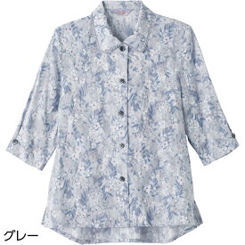 シニアファッション レディース ブラウス 春夏 全3色 M/L 【 6分袖ワンタッチテープブラウス A16 】 母の日 誕生日プレゼント ギフト シニア レディース 祖母 おばあちゃん 60代 70代 80代 90代