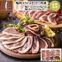 【送料込み】 鴨肉スライスセット 　鴨ローススライス150g×2、鴨ももスライス150g×2 鴨なべ 国産 フランス産バルバリー種 BBQ バーベキューに 陶板焼き ギフト/母の日/父の日/敬老の日/プレゼント/カード、熨斗（のし）可 送料無料 メッセージ可