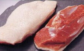 鴨ロース（むね肉）冷凍 約500g （450〜500g ）（メス2枚orオス1枚） 大きさ、枚数は当店のお任せとなります。ステーキカット（鴨肉 生） 鴨むね肉 冷凍　国内産　青森県産　バルバリー種