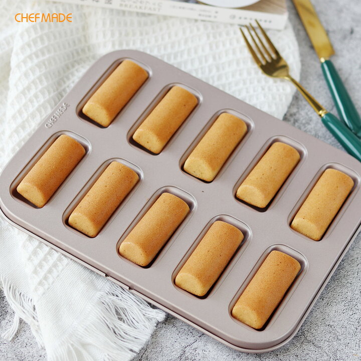 楽天市場】CHEFMADE フィナンシェ型 10個取 ノンスティック(25.5*19.5 