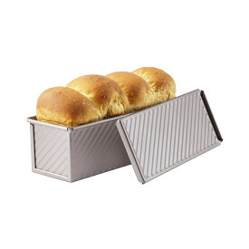 CHEFMADE 食パン型 波紋型 蓋付き ノンスティック(22.3*8.7*7.7CM)