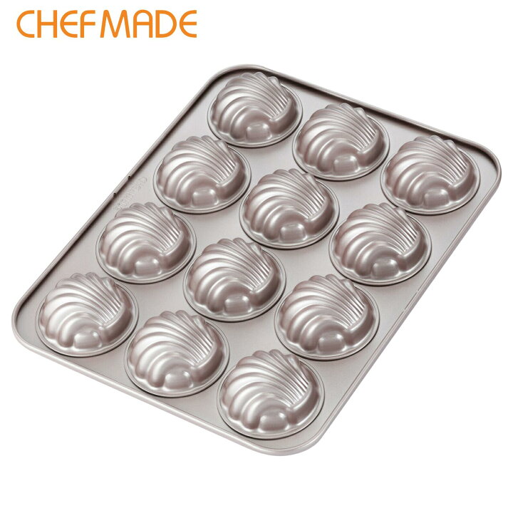 楽天市場】CHEFMADE マドレーヌ型 貝形 シェル形 12個取 ノン 
