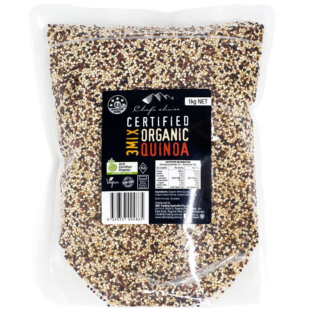 最大59%OFFクーポン ウユニ塩湖の豊富なミネラルを含むボリビア産 シェフズチョイス 新色 オーガニック3mixキヌア 1Kg Mix Organic Quinoa