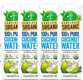 【訳あり】シェフズチョイス オーガニック ココナッツウォーター 1000ml x 4 100%ピュア 完全無添加 Organic 100%pure coconut water