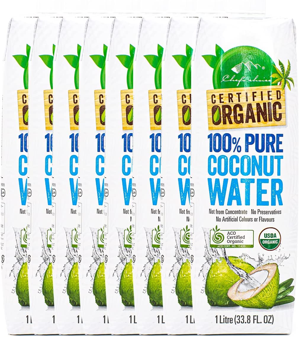 シェフズチョイス オーガニック ココナッツウォーター 1000ml×8本 100%ピュア 完全無添加 Organic 100%pure coconut water