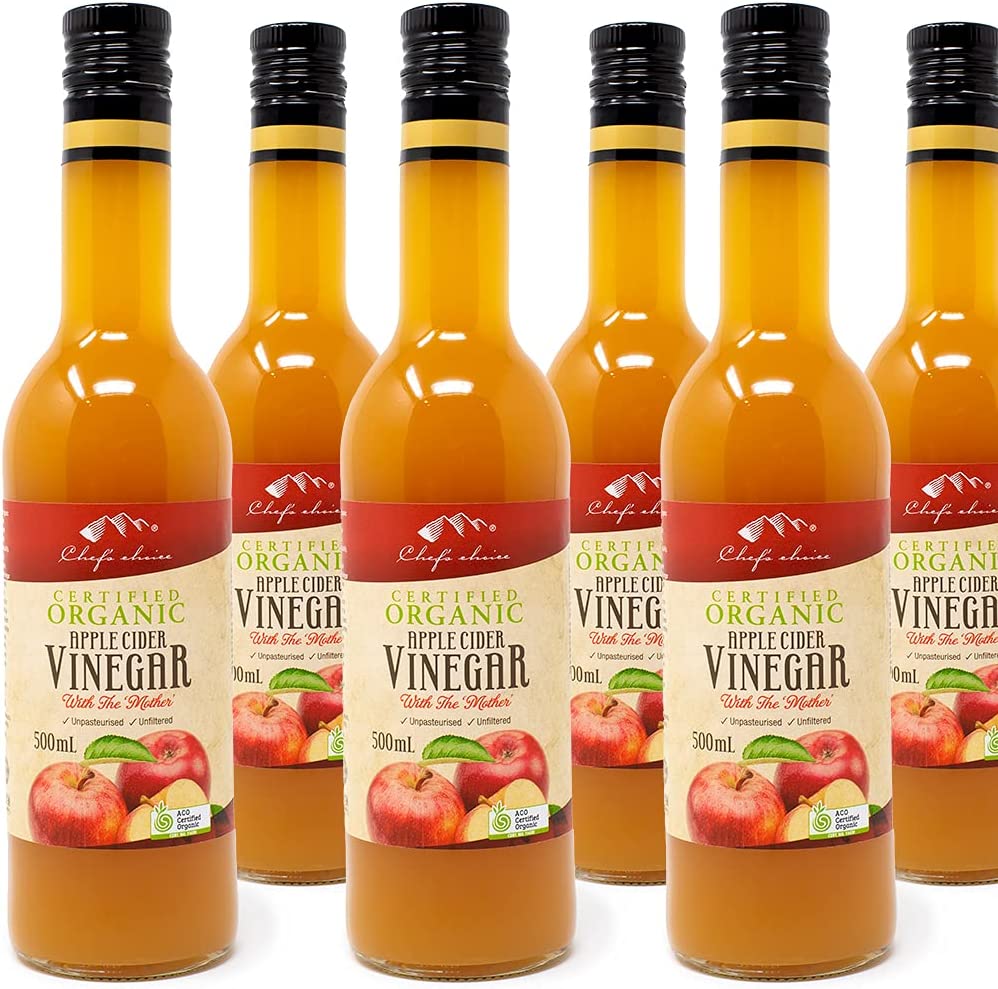 シェフズチョイス オーガニック アップルサイダービネガー 500ml×6本 Organic Apple Cider Vinegar 有機リンゴ酢 リンゴ酢 りんご酢 アップルサイダー