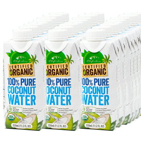 シェフズチョイス オーガニック ココナッツウォーター 330ml 6本 12本 24本 100%ピュア 完全無添加 Organic 100% pure coconut water