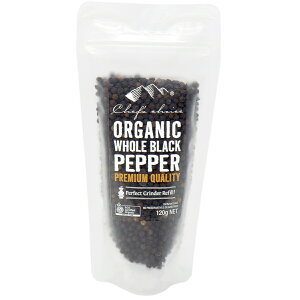 �V�F�t�Y�`���C�X �I�[�K�j�b�N �u���b�N�y�b�p�[ 120g �l�ߑւ��^�C�v Organic Black Pepper �L�@JAS Kosher�F�� ���Ӟ� ���R�V���E �R�V���E �Ӟ� �L�@���Ӟ� �����傤