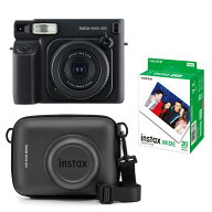 (フィルム20枚・カメラケースセット)富士フイルム　インスタントカメラ ワイド400ブラック　FUJIFILM INS…