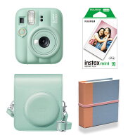 (4点セット)富士フイルム インスタントカメラ チェキ instax mini 13【ラグーングリーン】 フィルム アル…