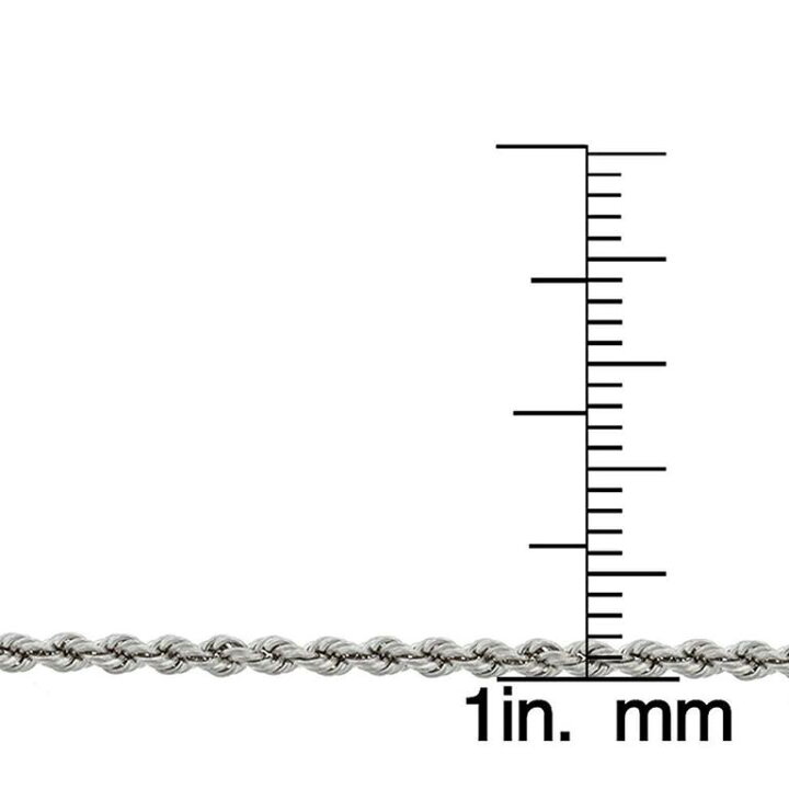 楽天市場】【送料無料】14K ホワイト ゴールド 2mm ソリッド ロープ 