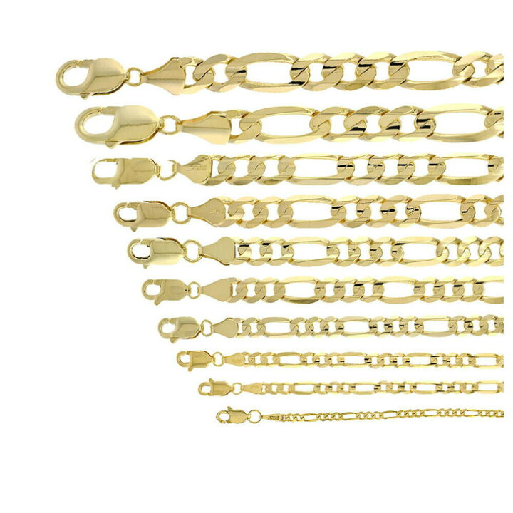 楽天市場】【送料無料】 10k ゴールド フィガロチェーン ネックレス  