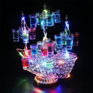 LED酒ボトルの表示棚 幻の船 バーホテル LED酒棚の表示棚 幻の船を実現 酒器 船型酒棚 LEDランプデザイン 卓上自立型 充電式 コードレス 操作簡単 雰囲気作り パーティ 開店祝い レストラン レ