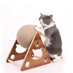 猫 爪とぎ つめとぎ ボール型 爪研ぎ 三角型 麻縄巻き おしゃれ 据え置き ストレス解消 運動不足解消 猫用 ペット用品 麻 丸 猫用爪とぎ 家具破壊防止 爪磨き 組立簡単 爪磨き 猫 おもちゃ ネ