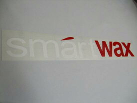 smartwaxステッカー大(白×赤)　smart wax　スマートワックス　洗車用品　カーメンテナンス　カー用品　カーケア