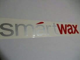 smartwaxステッカー　スマートワックス　大　銀×赤　カー用品　カーケア