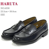 ハルタ メンズ ローファー 6550 HARUTA 3E EEE コインローファー ブラック ハルタ メンズ ローファー 通…