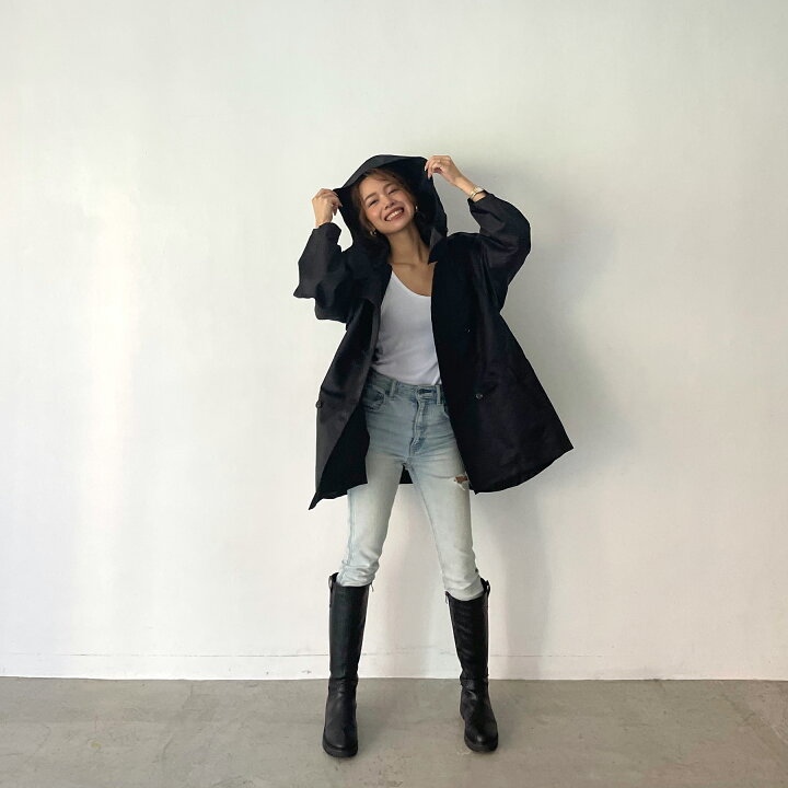 楽天市場 トレンチジャンパー Original ナイロン セール トレンチコートショート丈 レディース ママファッション カジュアル 体型カバー ブラック ベージュ Cheri Cheri Since 1985