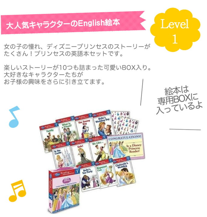 楽天市場 英語 絵本 ディズニー プリンセス ディスニープリンセス ペーパーブック 多読 読み聞かせ 英語教育 知育 英語絵本 子供 ギフト 本 英語本 輸入ベビー キッズ服 Cherie
