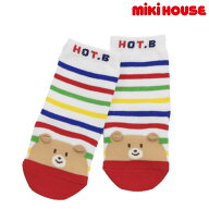 MIKIHOUSE ミキハウス お顔 くま ビーンズ ソックス 靴下 男の子 女の子 ホットビスケッツ HOTBISCUITS …