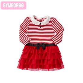 ジンボリー 正規品 Gymboree -2)チュール付き♪赤のボーダーワンピース (NB 3M 6M 9M 12M 新生児 3ヶ月 6ヶ月 9ヶ月 12ヶ月 1歳 1 才 赤ちゃん 女の子 女の子用) (50cm 60cm 70cm 80cm Gymboree 140147098)在庫処分