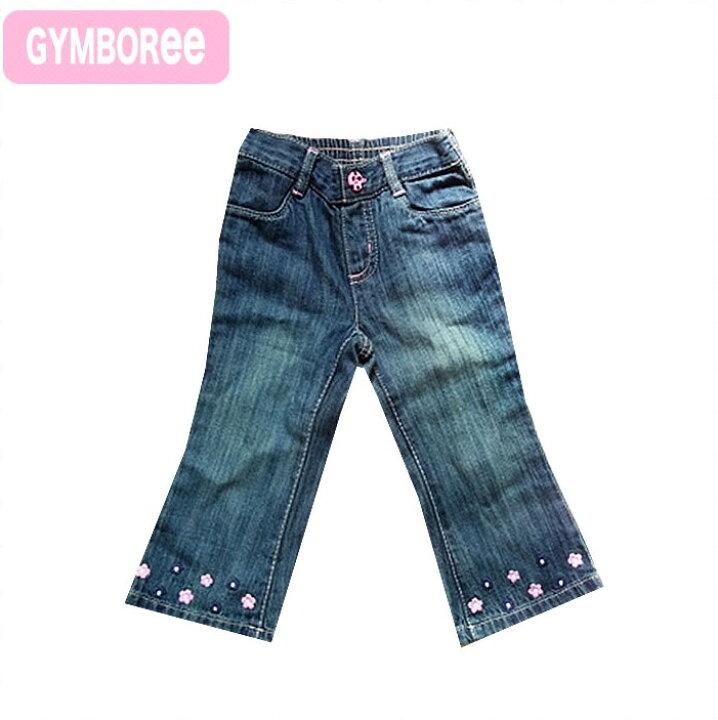 楽天市場】ジンボリー(Gymboree-11)お花の刺繍つきデニム。ジーンズ 