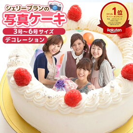 【 10%OFF クーポン 配布 + ポイント10倍 】 7/11 1:59まで 写真 ケーキ デコレーションケーキ 3号 4号 5号 6号 プリントケーキ 誕生日 子供 バースデーケーキ お祝い 記念日 内祝い メッセージ プレート フォトケーキ サプライズ 推し活 冷凍 送料無料 シェリーブラン