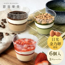 銀座華茶 プレミアム ケーキ プリン 6個入 スイーツ アソート セット いちご 抹茶 コーヒー ギフト デザート スイーツ 洋菓子 誕生日 お祝い プレゼント 贈り物 お取り寄せ 高級 冷凍 パルフェ