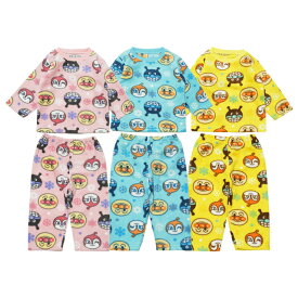 秋冬 アンパンマン フリース総柄 長袖パジャマ Anpanman