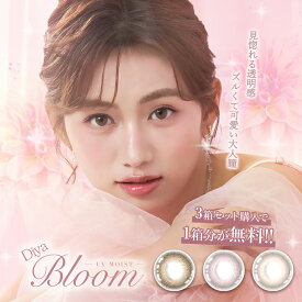 【3箱目無料・即納】カラコン ダイヤブルームUVモイスト DiyaBloomUV Moist 度あり 度なし 1箱10枚入り×2箱セット 14.2mm 透明感 ナチュラル 裸眼風 可愛い 小さめ なちゅ盛 綺麗系 ダイヤワンデー Diya1day 大人 自然 1日使い捨て ツヤ感 透け感 UVカット