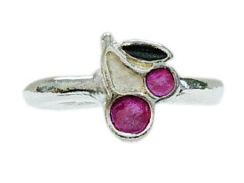 トゥリング チェリー 赤 ピンク オレンジ 緑 紫 シルバー サクランボ 夏 足指 リング 可愛い フルーツ 安い プレゼント