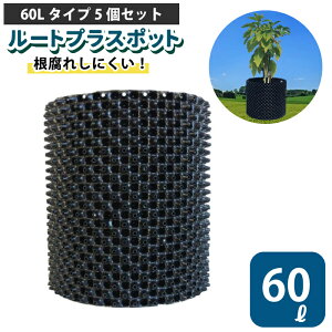 ルートプラスポット 60L 【5個セット】60リットル 鉢 高機能植木鉢 果樹向けポット エアープルーニングコンテナ 栄工業 根巻き防止 空気剪定 高耐久 果樹苗木 ポット 【品番:GS-AP400L】