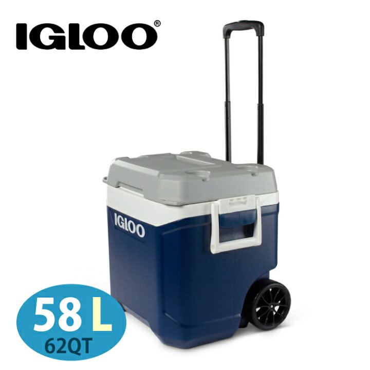 楽天市場 クーラーボックス イグルー 大型 大容量 58l キャスター付き Igloo マックスコールド プレミアム 62qt 58リットル クーラーbox クーラーバッグ チェリーベル