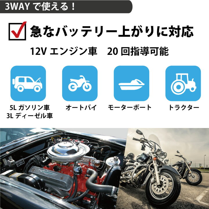 楽天市場】ジャンプスターター RAVPower 14000mAh エンジンスターター 
